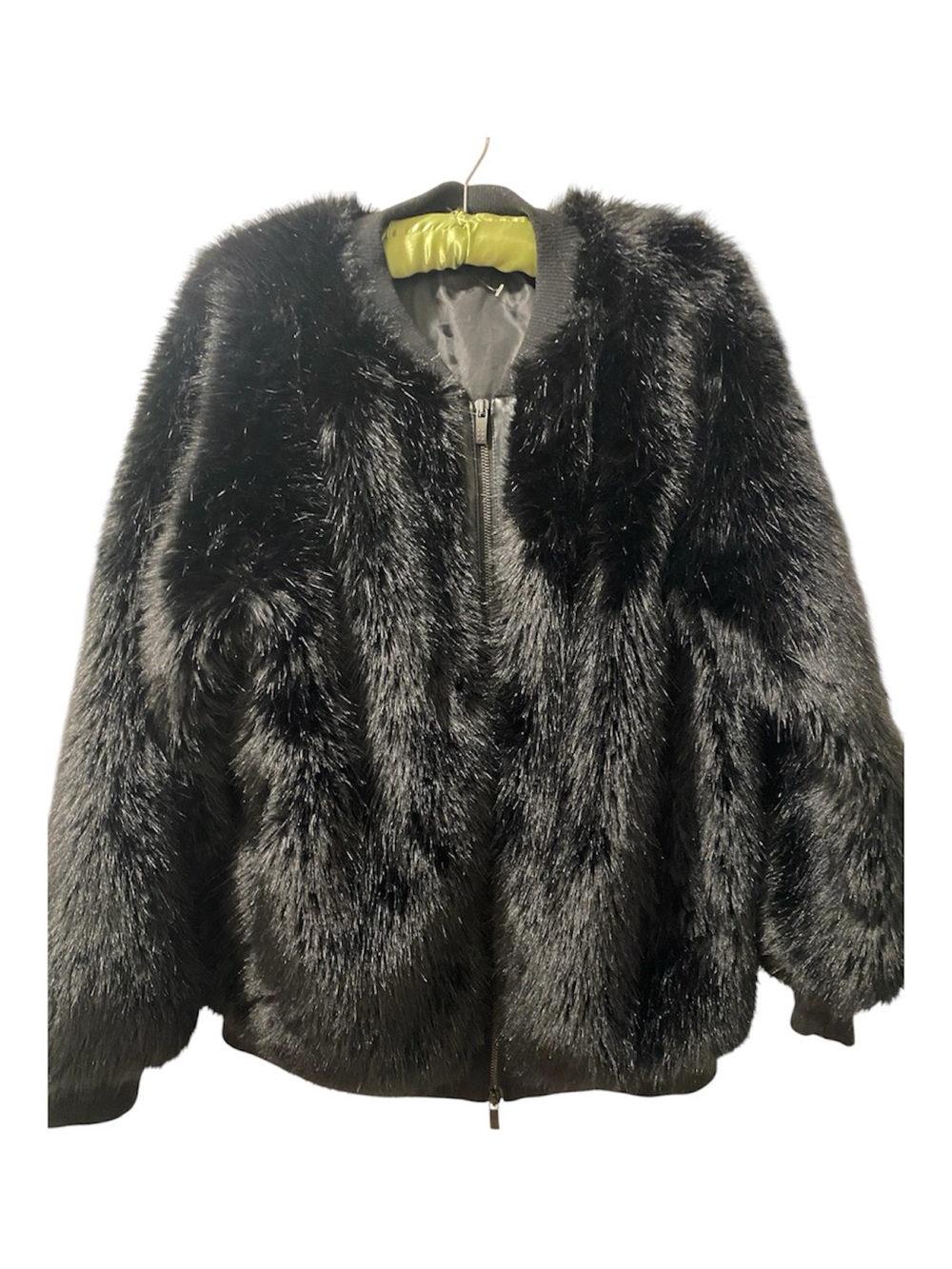 N: Philanthropy Beal Luxury Faux Fur Black Jacket Size L